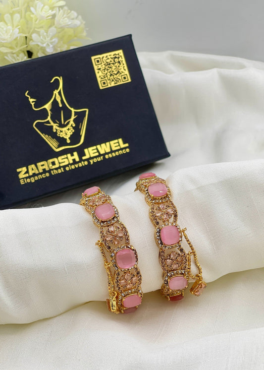 Abir Openable Bangle Set by Zarosh Jewel