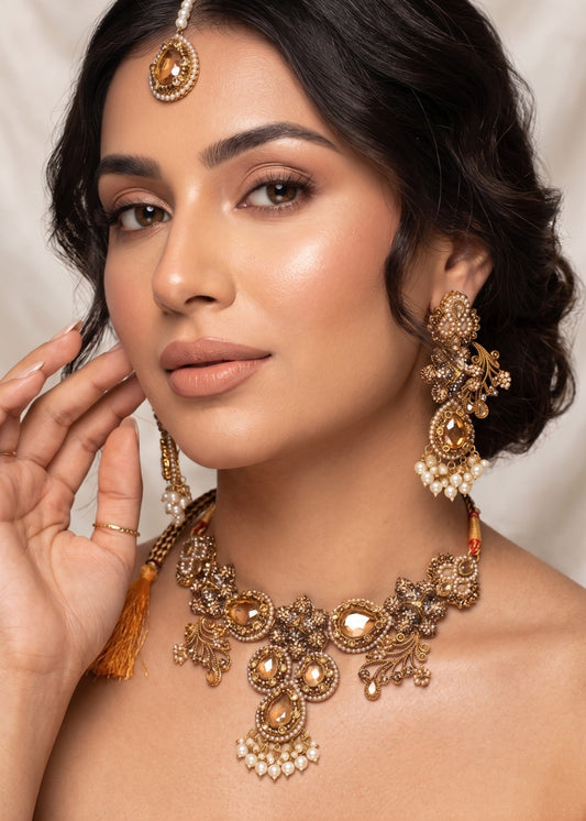 Adeela Elegent Choker Set by Zarosh Jewel