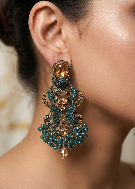 Afeefah Premium Earrings by Zarosh Jewel