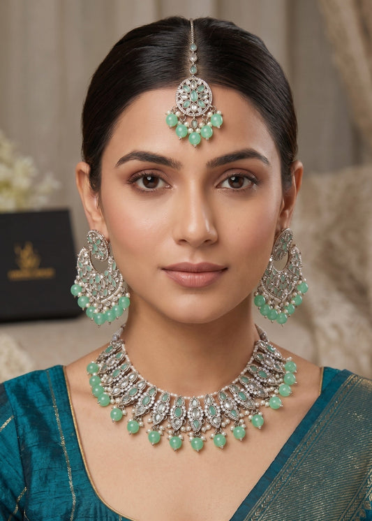 Azra Necklace Set by Zarosh Jewel