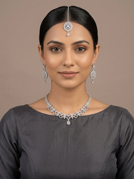 Crystal Royale Zircon Set by Zarosh Jewel