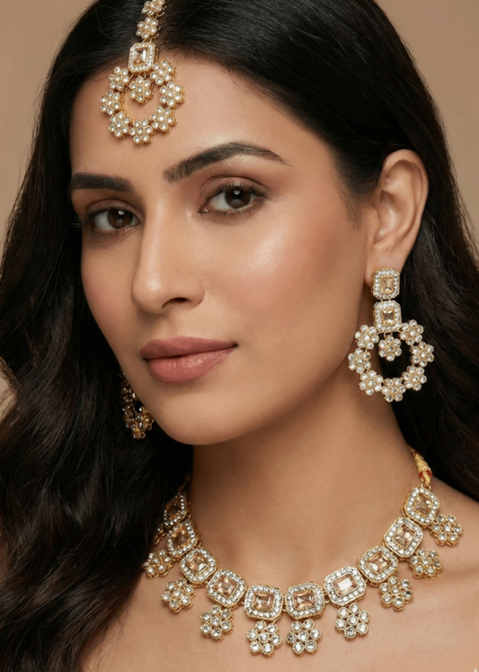 Dahlia Necklace Set by Zarosh Jewel