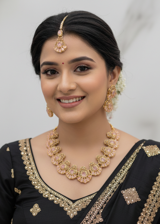 Elowen Radiance Necklace Set by Zarosh Jewel