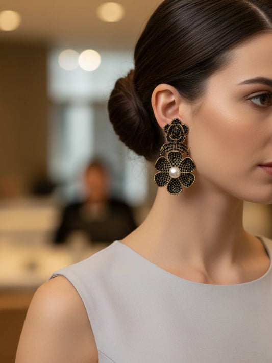 Gul-e-Shab Stud Earrings | ZAROSH JEWEL