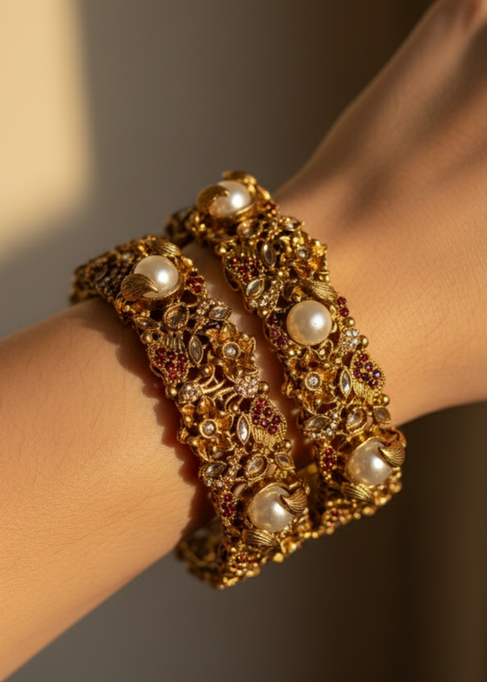 Hamsini Openable Bangles by Zarosh Jewel