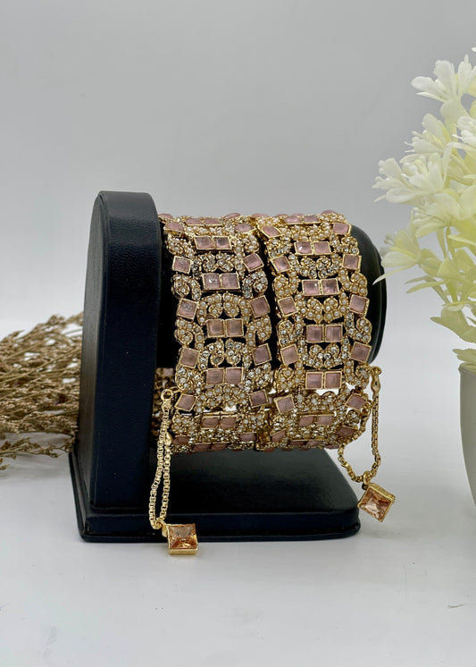 Imperial Garnet Bangles Openable by Zarosh Jewel