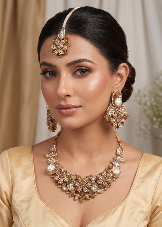 Mina Traditional Choker Set by Zarosh Jewel
