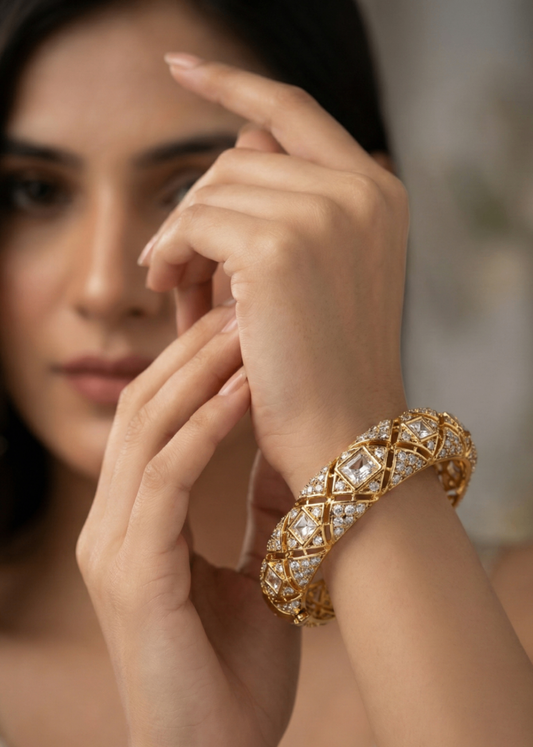 Mira Spiral Bangle by Zarosh Jewel