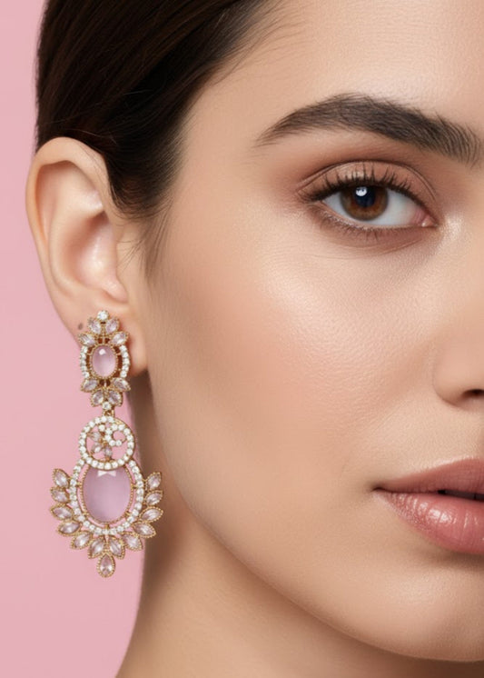 Nawira Luxe Leaf Drop Earrings by Zarosh Jewel