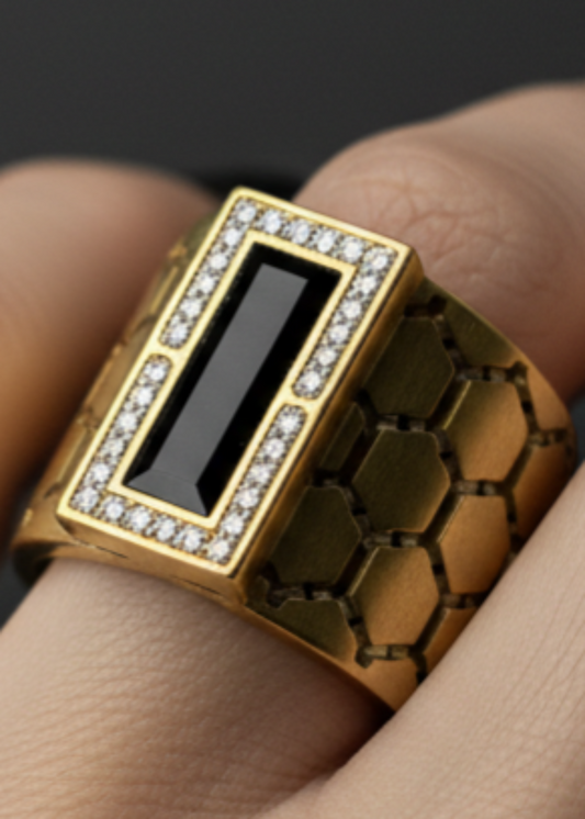 Noble Onyx Ring by Zarosh Jewel