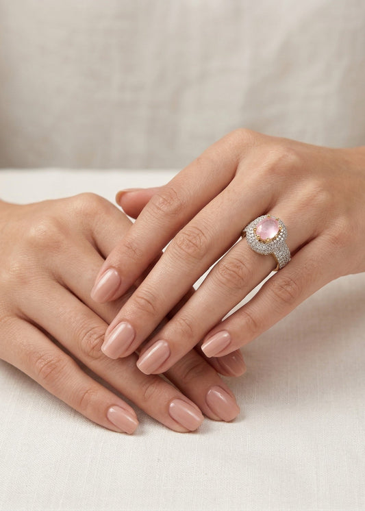 Reem Gold Plated Ring by Zarosh Jewel