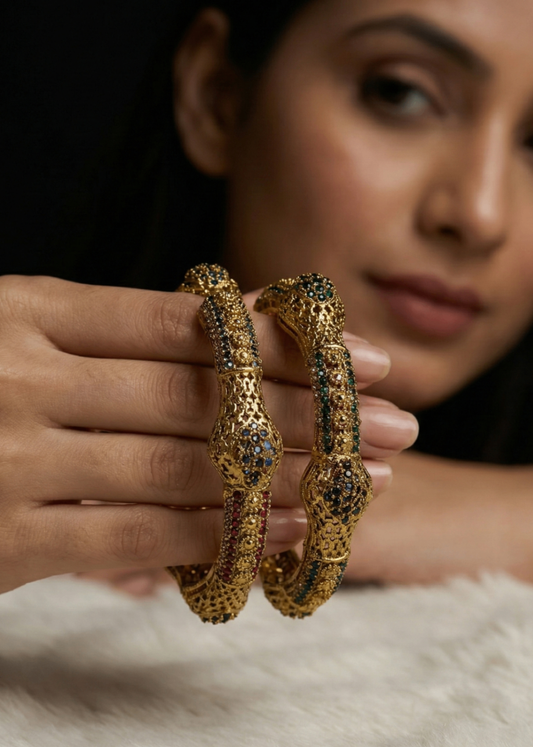 Sanam Bangle Set by Zarosh Jewel