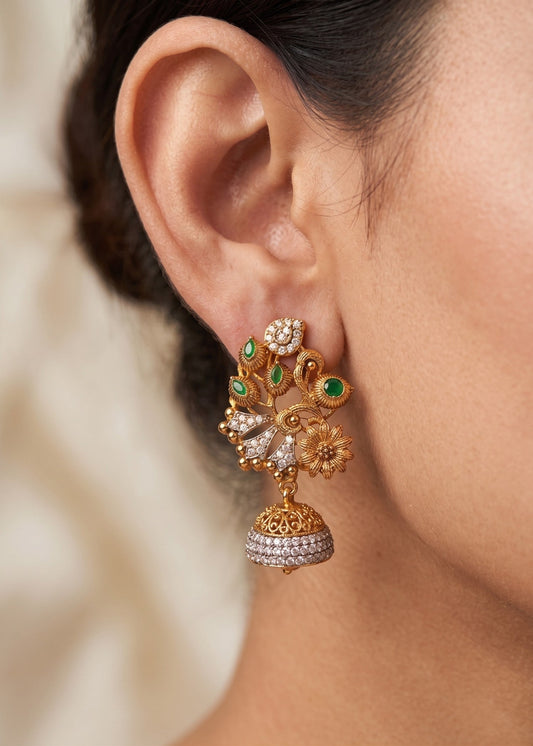 Sanobar Heritage Earring by Zarosh Jewel