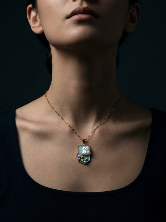 Sehar Pendant Necklace by Zarosh Jewel