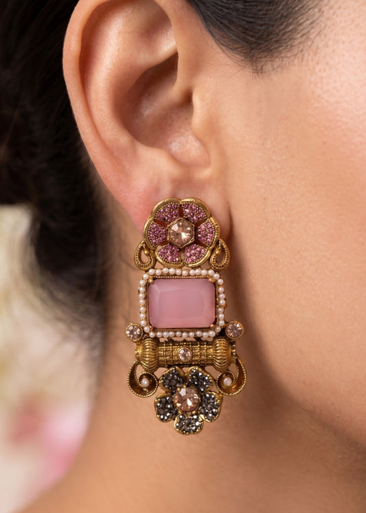 Shahi Gul Earrings by Zarosh Jewel