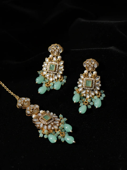 Shehzadi Kundan Earring & Tikka | ZAROSH JEWEL