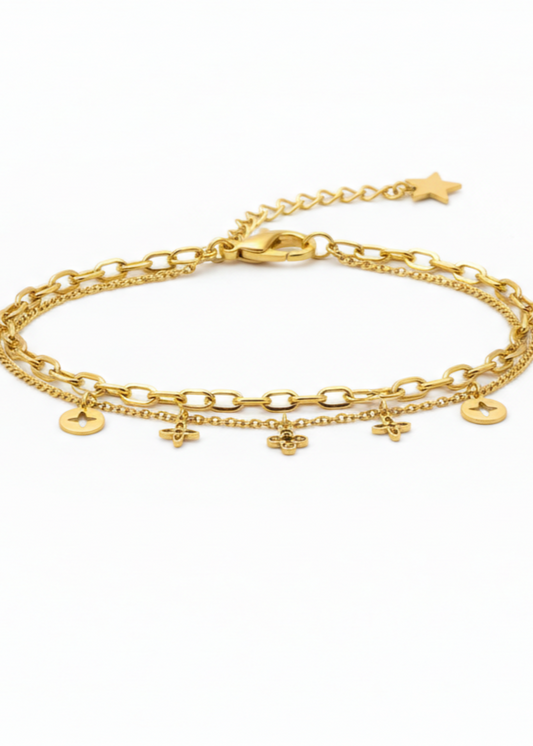 Silsila Layered Bracelet by Zarosh Jewel