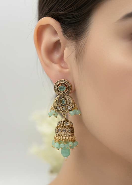 Sitara Floral Drops by Zarosh Jewel