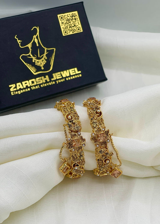 Sonia Openable Bangle Set by Zarosh Jewel