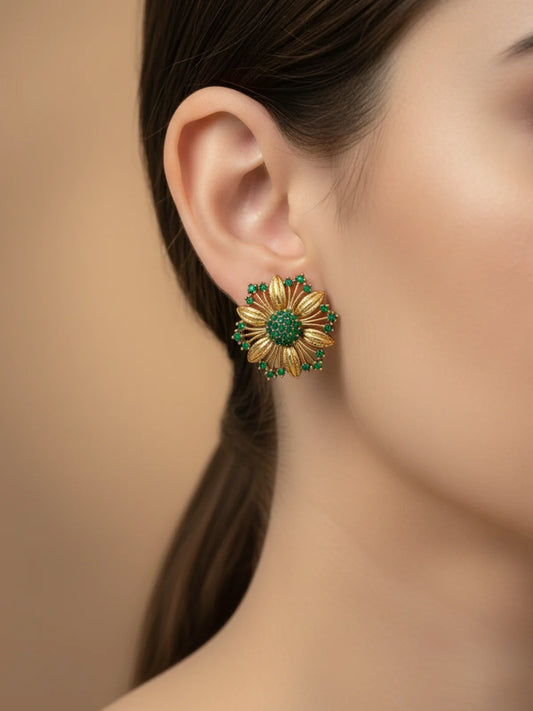 Uzma Floral Studs | ZAROSH JEWEL