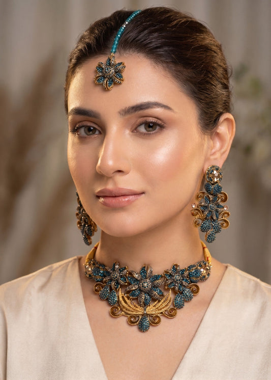 Warisha Choker Set by Zarosh Jewel