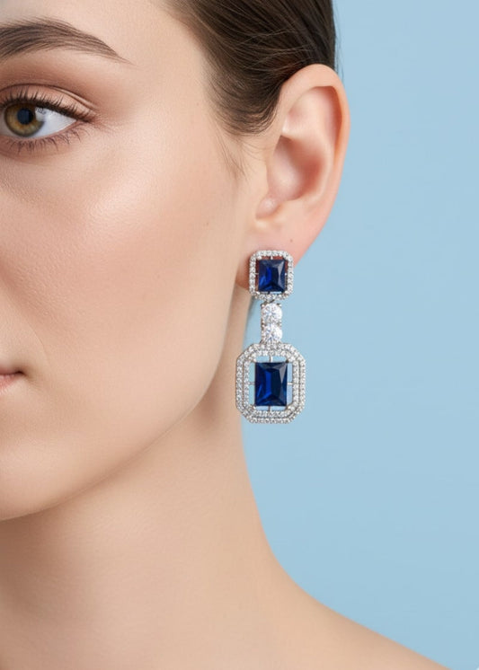 Zarmin Royal Crystal Earrings by Zarosh Jewel