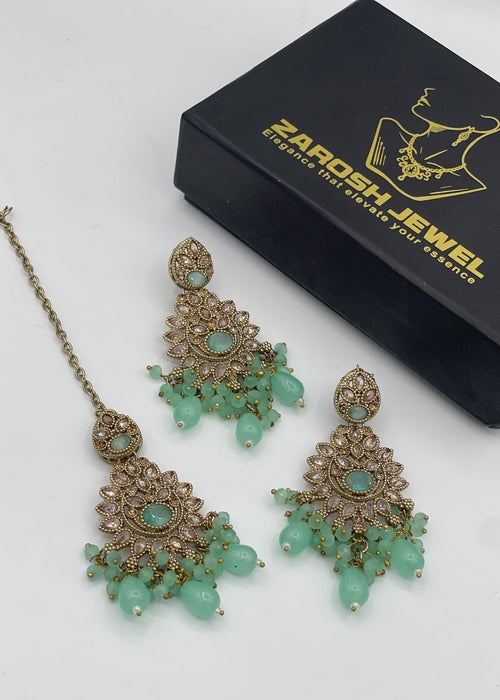 Zeba Kundan Earring & Tikka | ZAROSH JEWEL