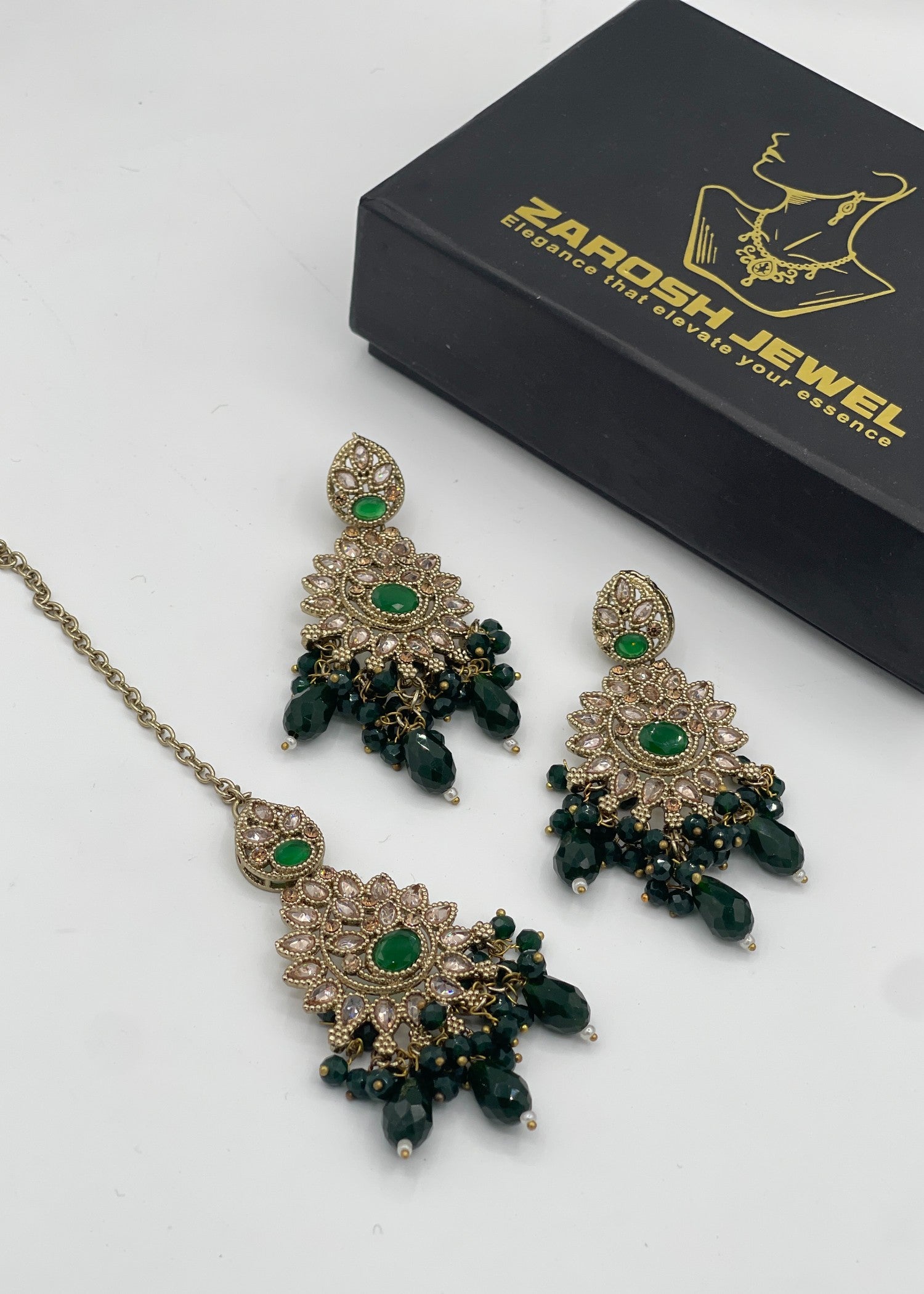 Zeba Kundan Earring & Tikka | ZAROSH JEWEL