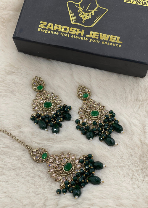 Zeba Kundan Earring & Tikka | ZAROSH JEWEL