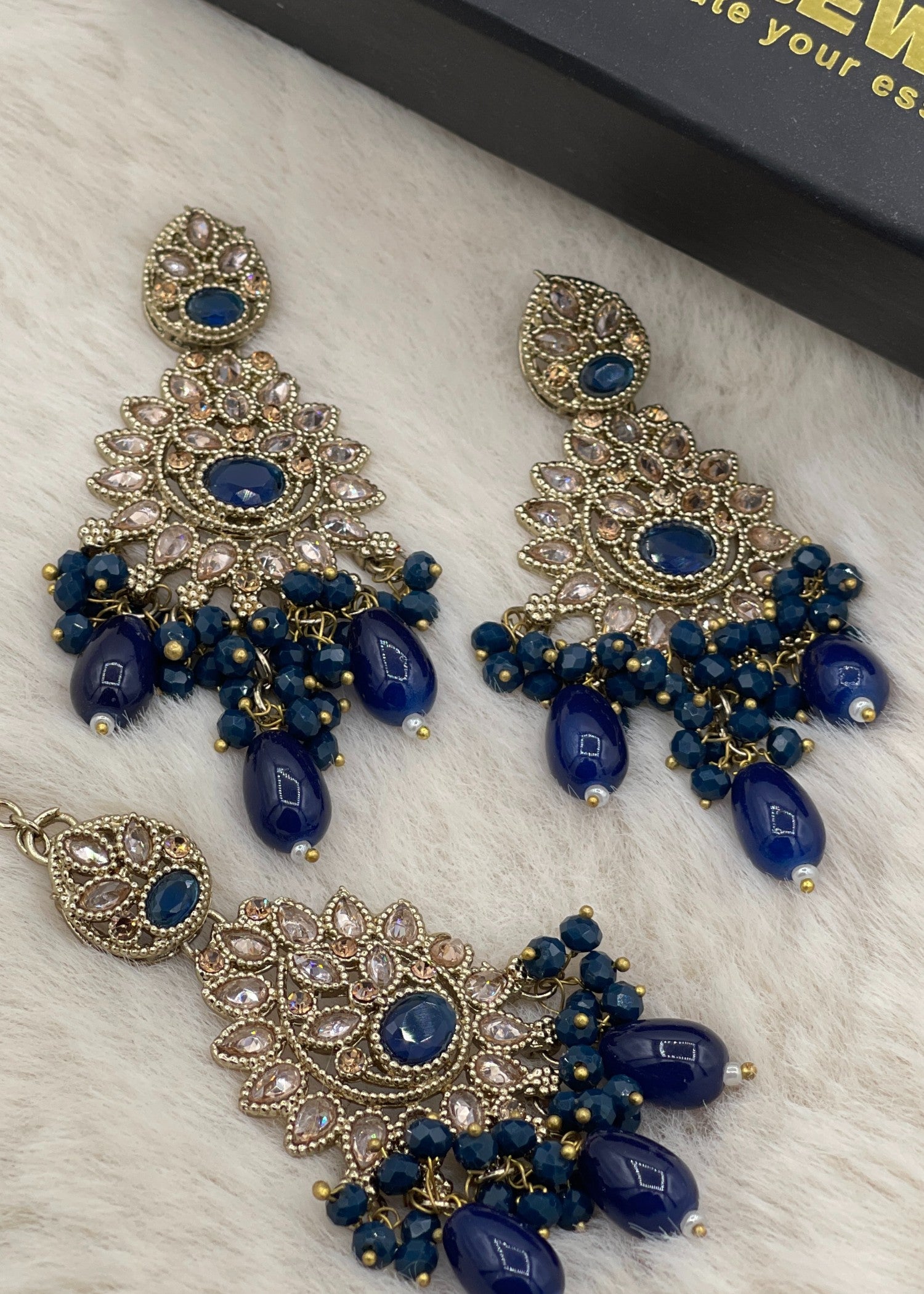 Zeba Kundan Earring & Tikka | ZAROSH JEWEL