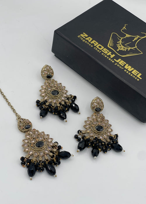 Zeba Kundan Earring & Tikka | ZAROSH JEWEL