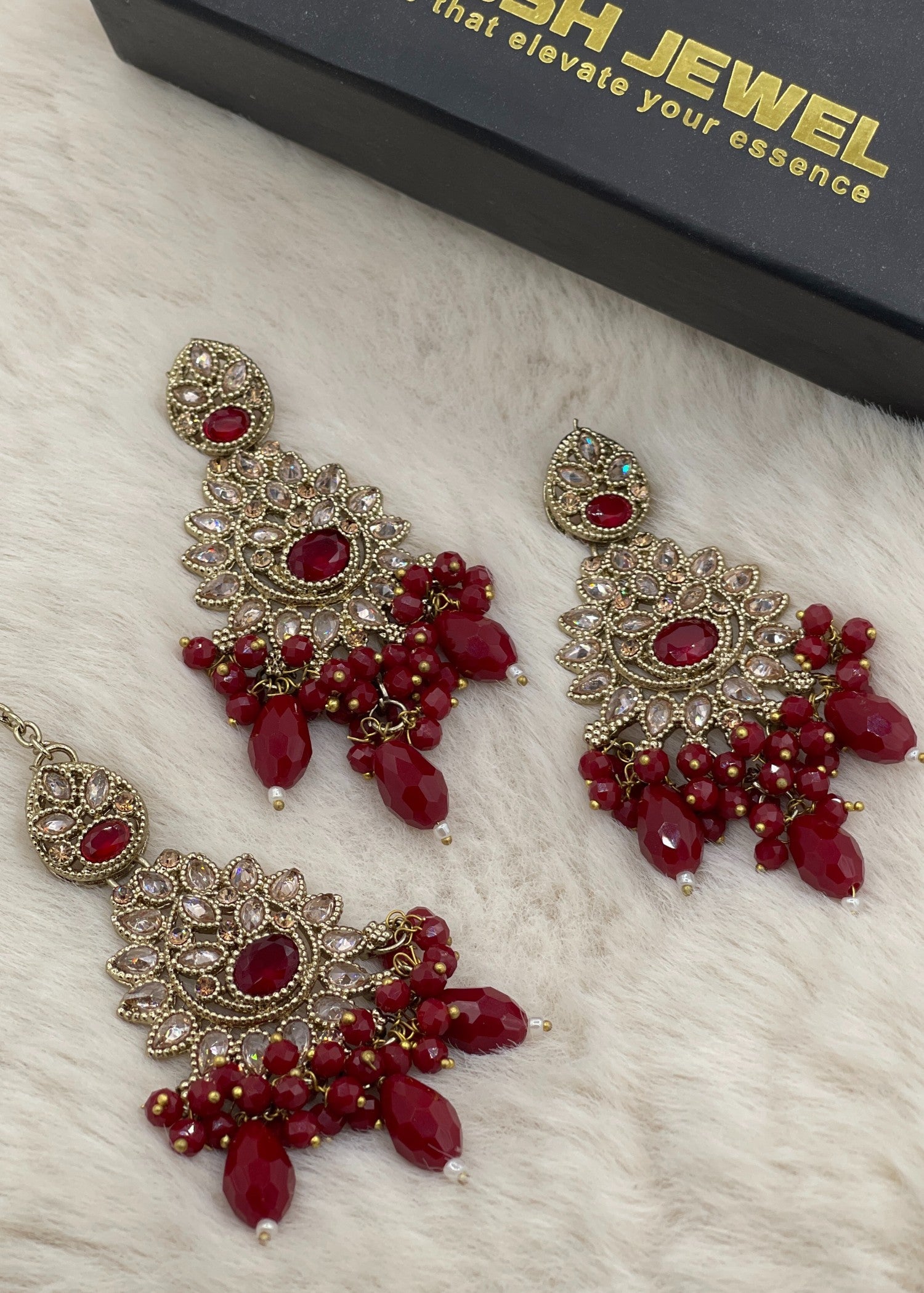 Zeba Kundan Earring & Tikka | ZAROSH JEWEL