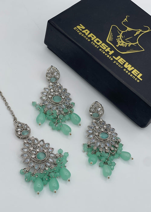 Zeba Kundan Earring & Tikka | ZAROSH JEWEL