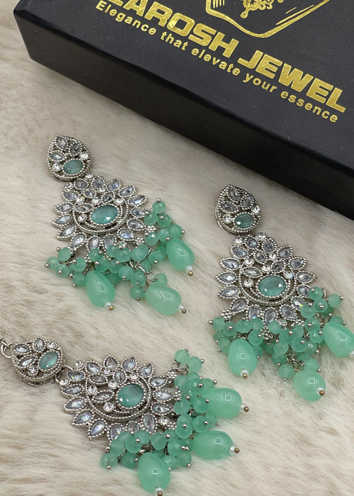 Zeba Kundan Earring & Tikka | ZAROSH JEWEL