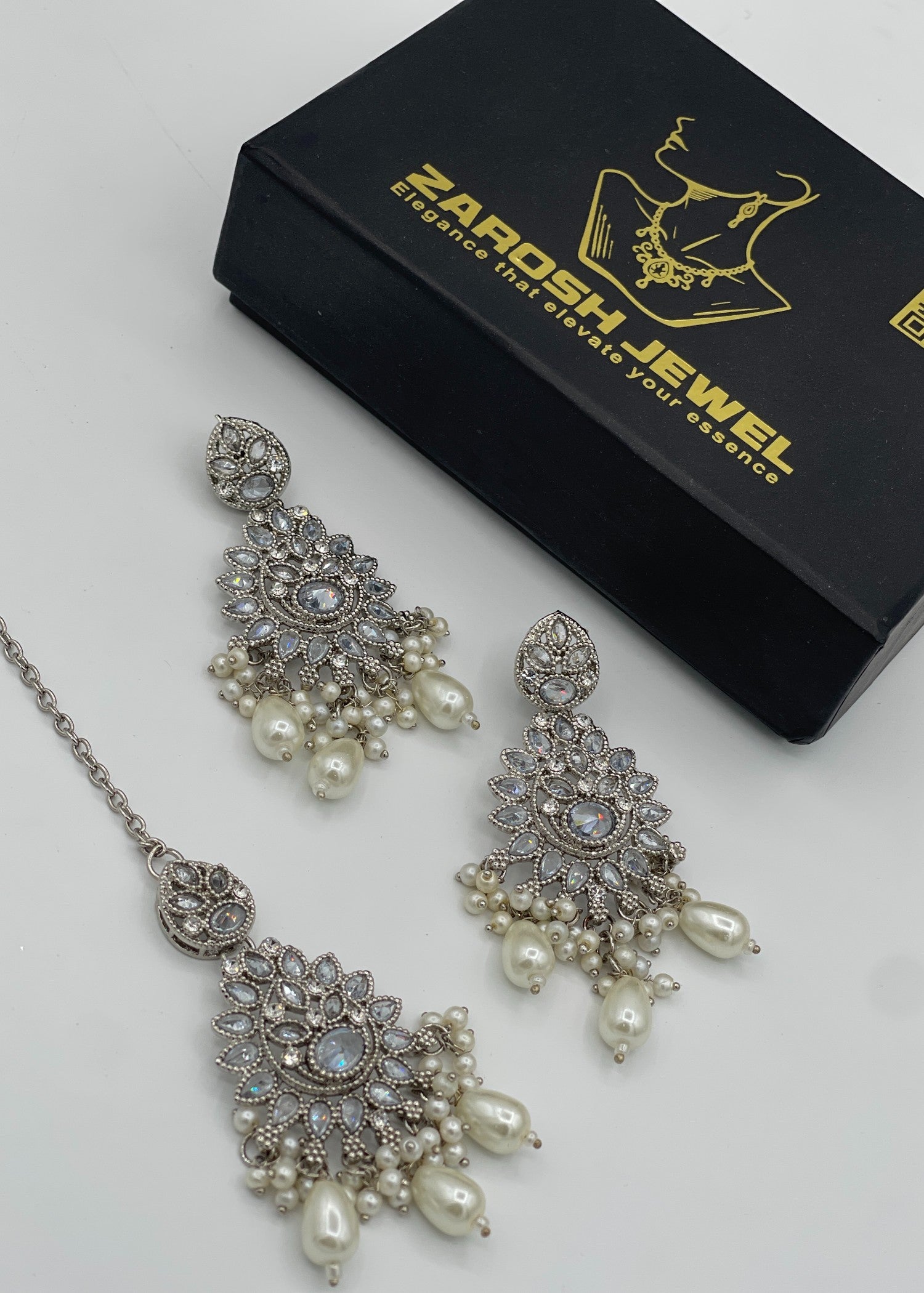 Zeba Kundan Earring & Tikka | ZAROSH JEWEL