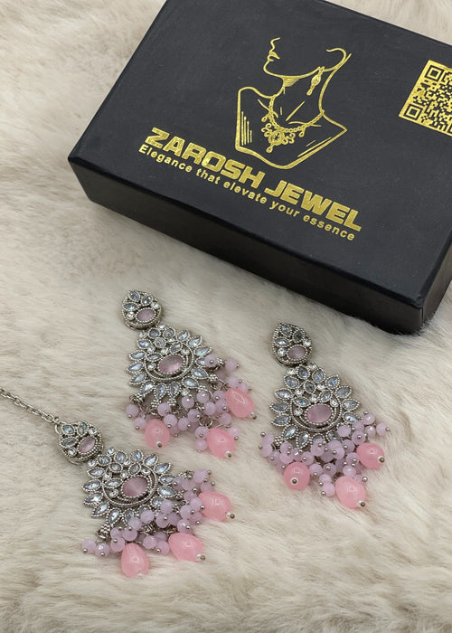 Zeba Kundan Earring & Tikka | ZAROSH JEWEL