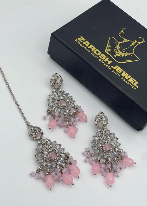 Zeba Kundan Earring & Tikka | ZAROSH JEWEL