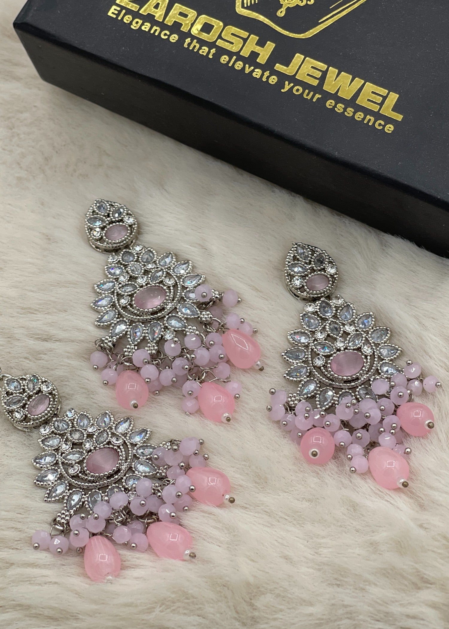 Zeba Kundan Earring & Tikka | ZAROSH JEWEL