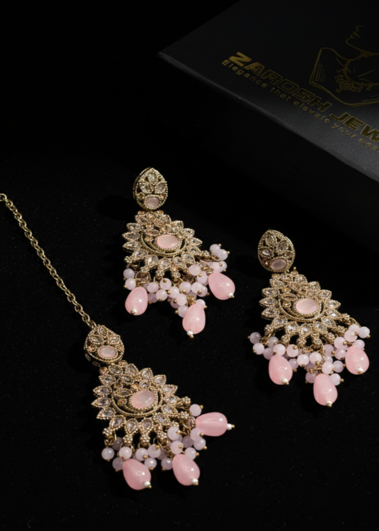 Zeba Kundan Earring & Tikka | ZAROSH JEWEL