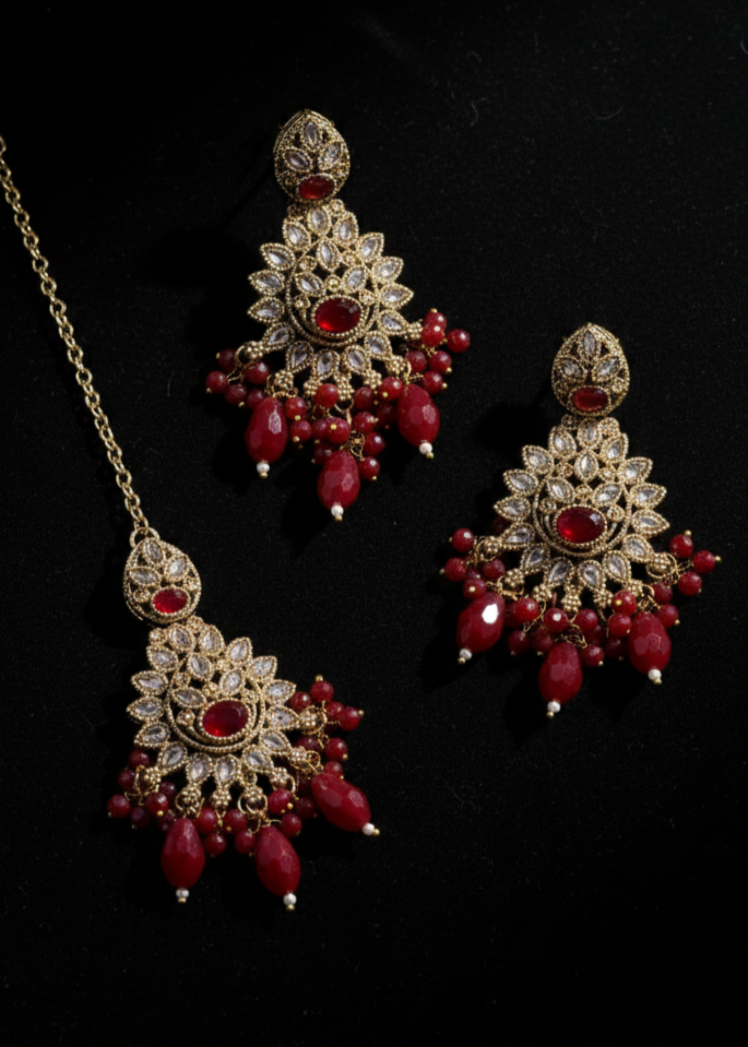Zeba Kundan Earring & Tikka | ZAROSH JEWEL