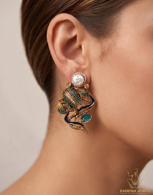 Malala Stunning Earring - Blue