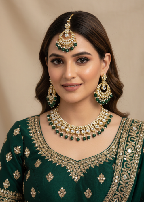 Shop the Aaliyah Kundan Necklace Set from Zarosh Jewel