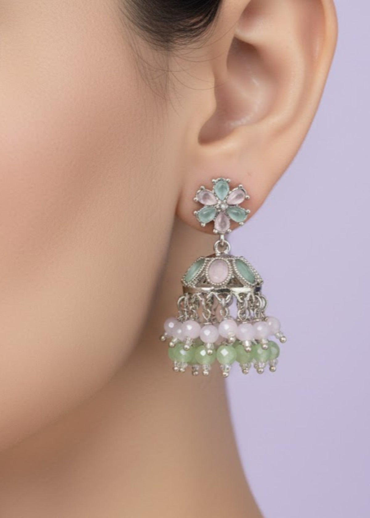 Shop the Aarzoo Pearl Mini Jhumka from Zarosh Jewel