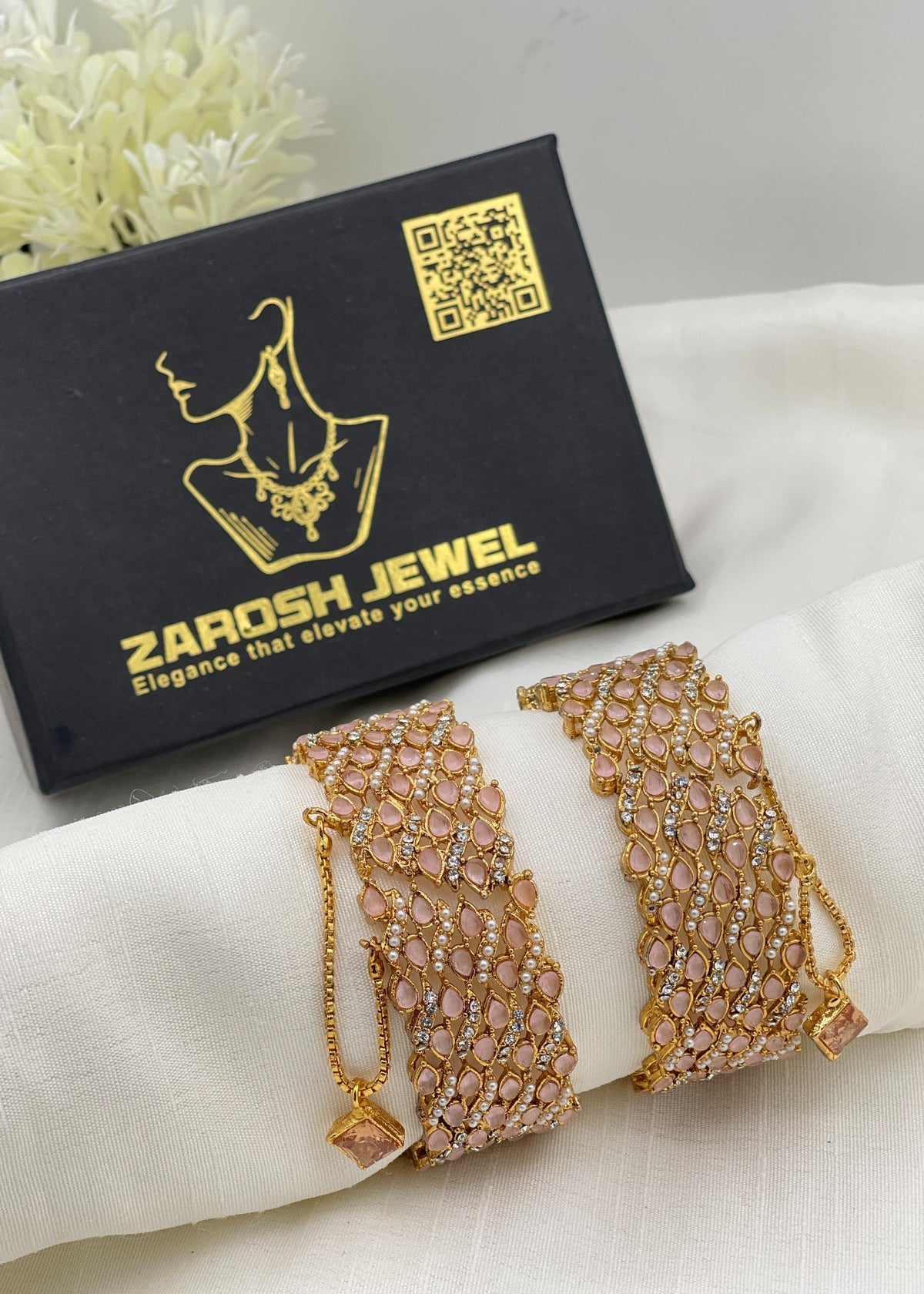 Shop the Aasimah Openable Bangle Set from Zarosh Jewel