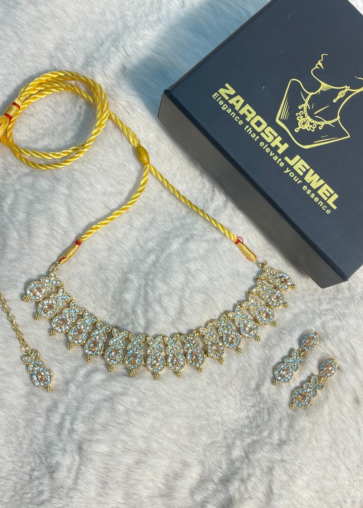 Shop the Abeera Zircon Necklace from Zarosh Jewel
