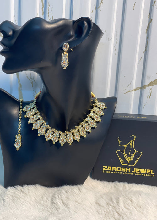 Shop the Abeera Zircon Necklace from Zarosh Jewel