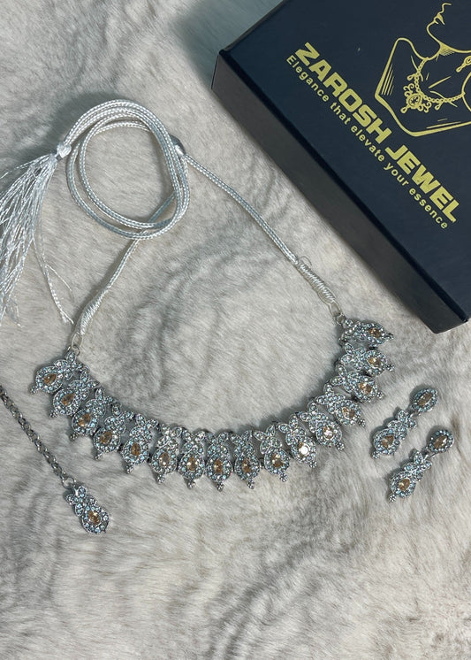 Shop the Abeera Zircon Necklace from Zarosh Jewel