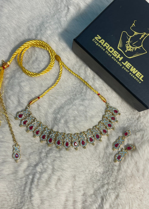 Shop the Abeera Zircon Necklace from Zarosh Jewel