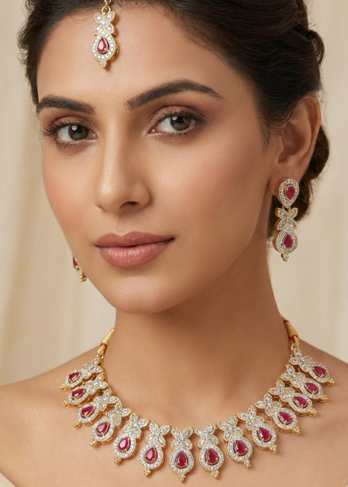 Shop the Abeera Zircon Necklace from Zarosh Jewel