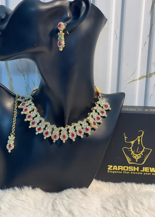 Shop the Abeera Zircon Necklace from Zarosh Jewel